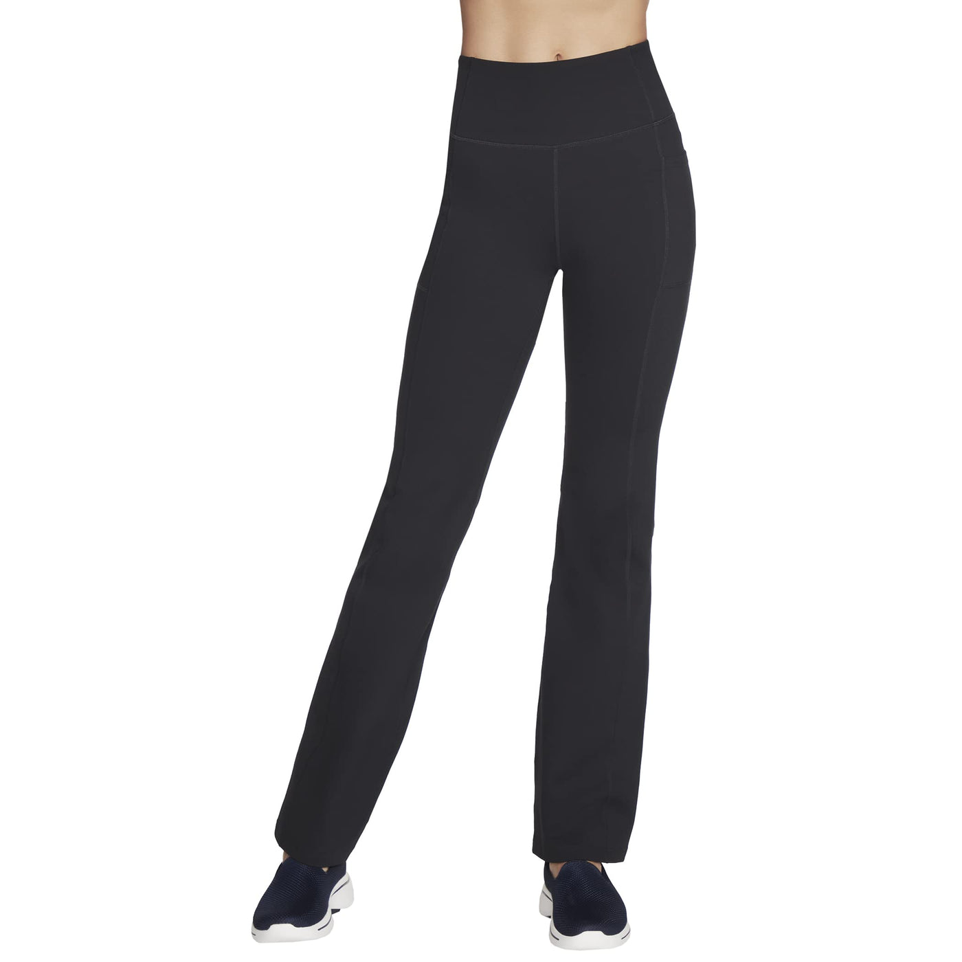 Skechers Women's Go Walk High Waisted Evolution Flare Pant, Bold Black, Large