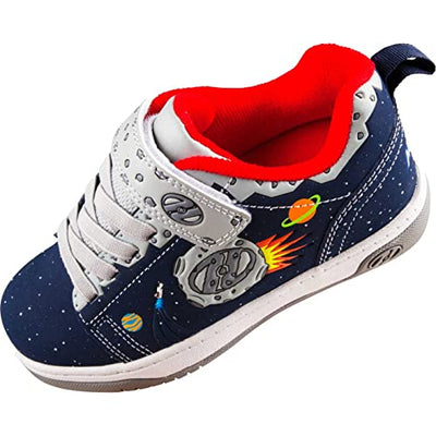 HEELYS Boy's Dual Up x2 (Little Kid/Big Kid) Navy/Gray/Multi Space 5 Big Kid (Men's 5) M