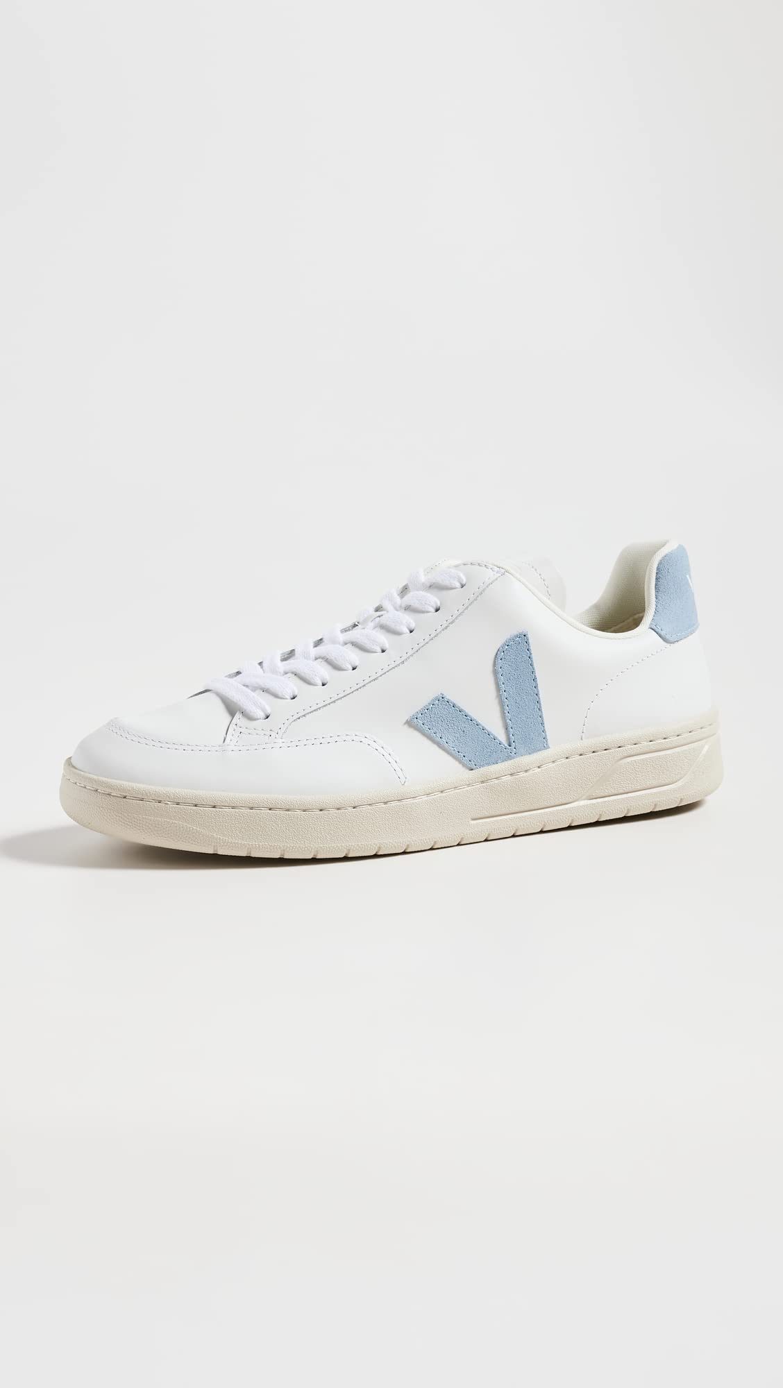 Veja Men's V-12 Leather Sneakers, Extra White Steel, 12 Medium US