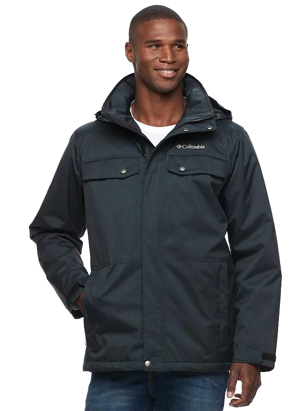 Columbia Men's Thermal Coil Hooded Jacket (XL, Black)