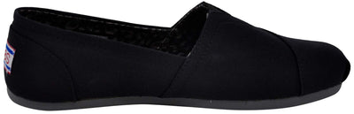 Skechers womens Bobs Plush - Peace & Love Flat, Black, 5 Wide US