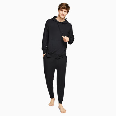 Jambys No-Sweat Sweatpants | Long Unisex Lounge Pajama & Sleepwear| Ultra-Soft Black Large