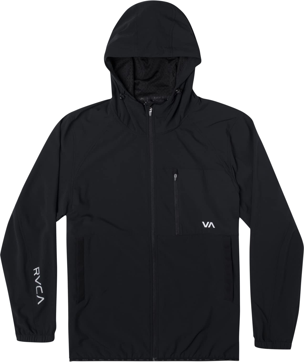 RVCA Men's Standard Sport Yogger II 4-Way Stretch Windbreaker Jacket, Black S125