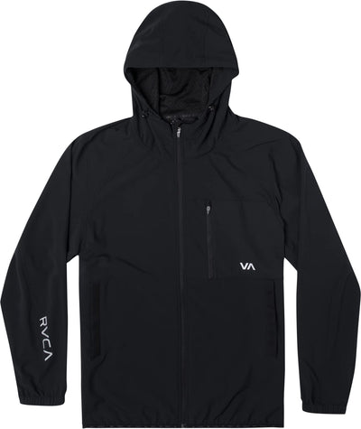 RVCA Men's Standard Sport Yogger II 4-Way Stretch Windbreaker Jacket, Black S125