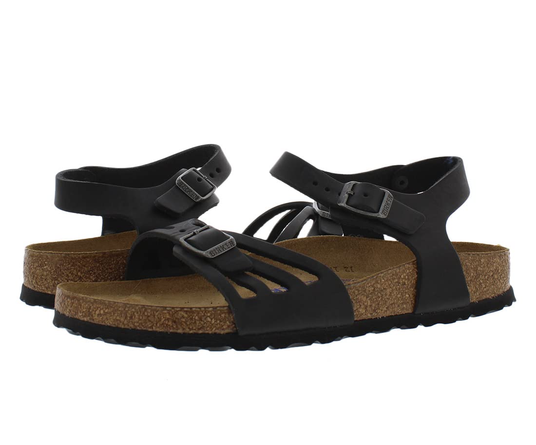 Birkenstock Bali Soft Footbed Black Oiled Leather N 40 N EU 9-9.5 Narrow Women7-7.5 Narrow Men