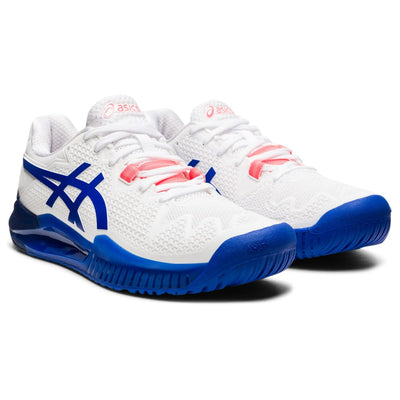 ASICS Gel-Resolution 8 White/Lapis Lazuli Blue 8.5 D - Wide