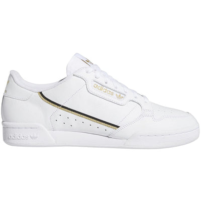 Adidas Men's Continental 80 Gymnastics Shoe, Cloud White/Core Black/Gold Metallic, 11