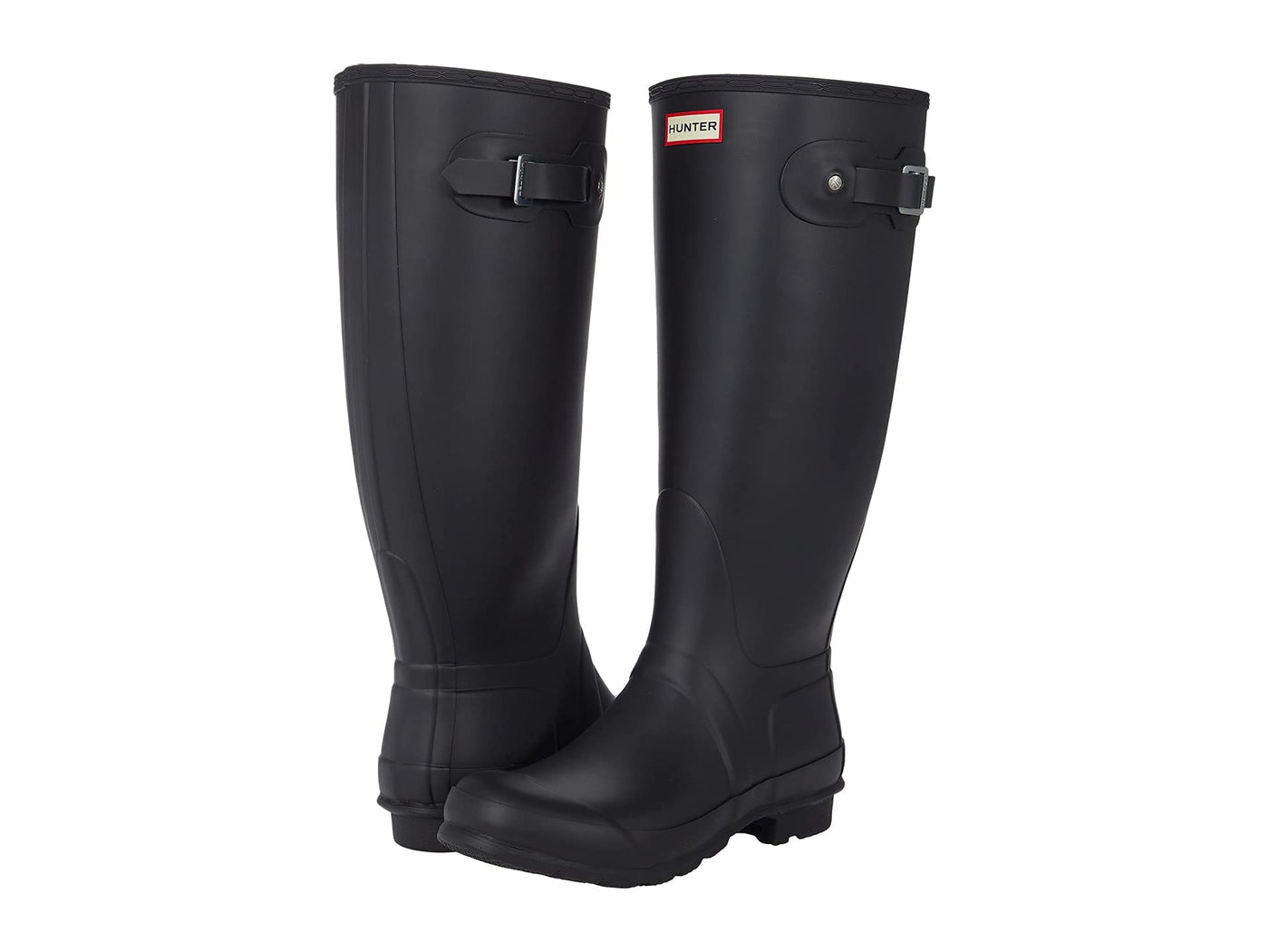 Hunter Footwear Women's Original Tall Wide Rain Boot, Black, 5