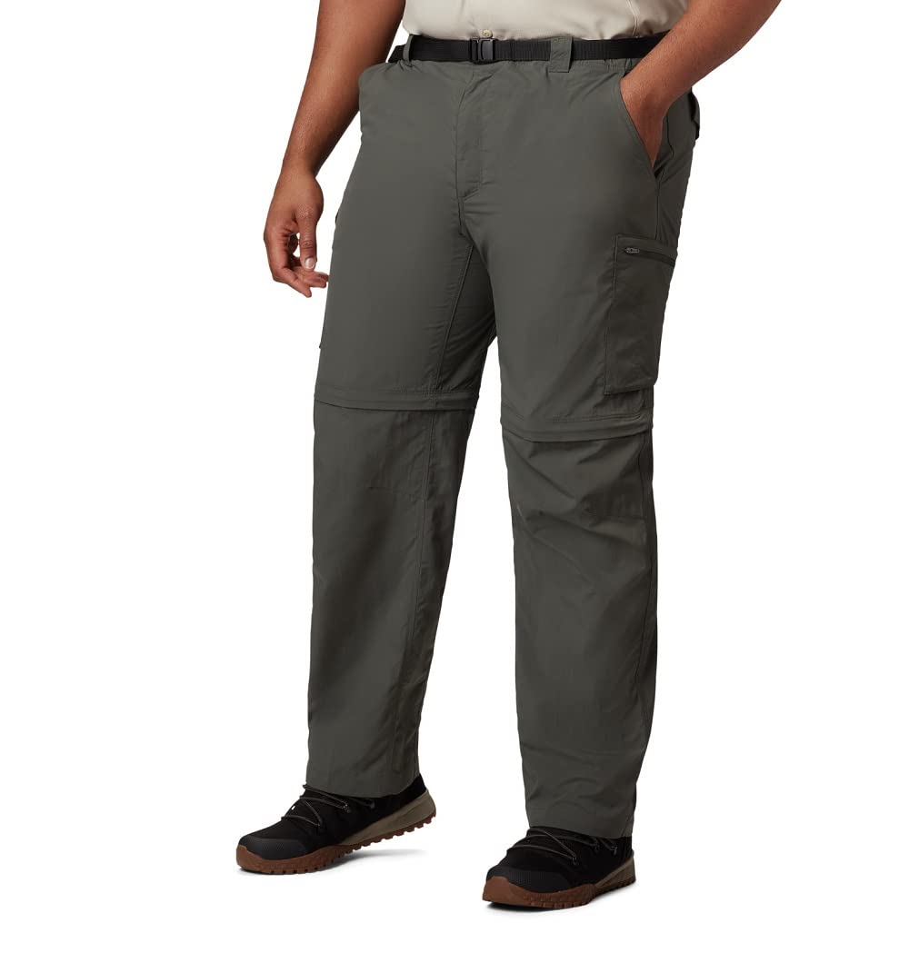 Columbia Men's Silver Ridge Convertible Pant, Breathable, UPF 50 Sun Protection, Gravel, 36x28