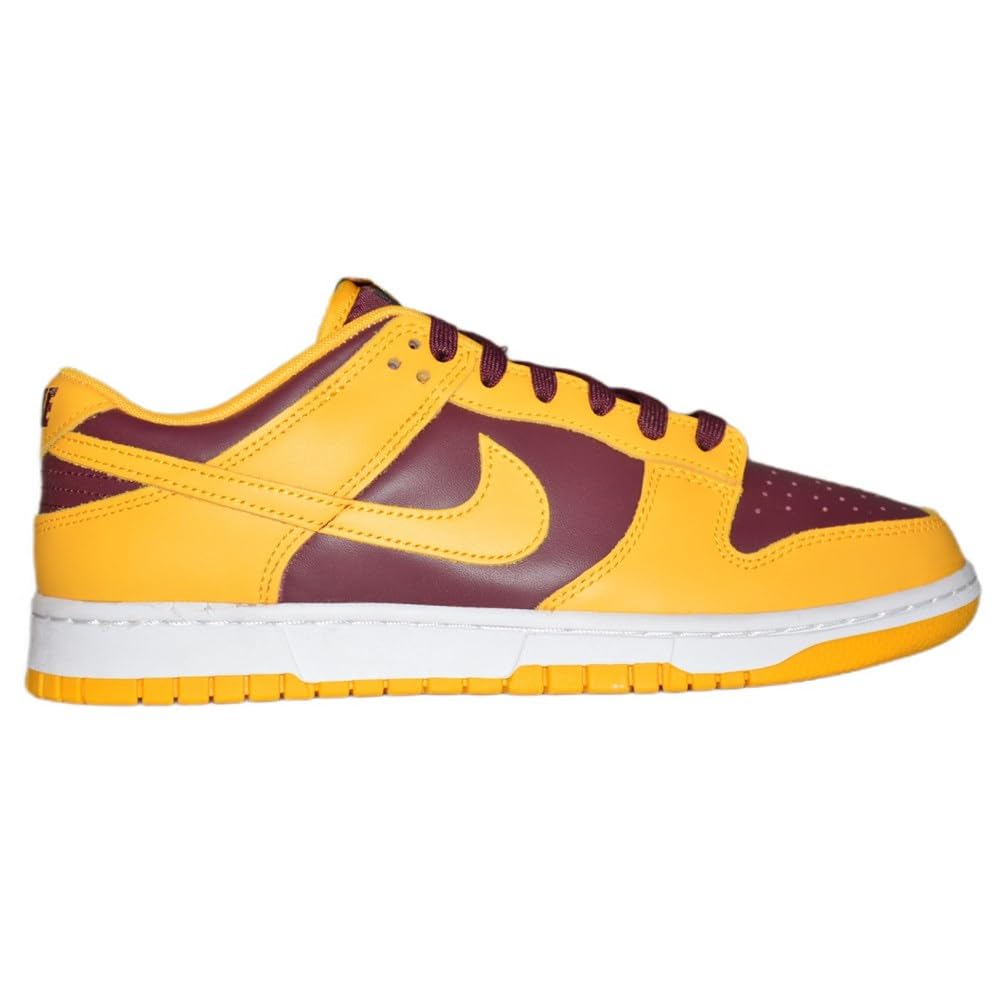 Nike mens Dunk Low 13 Burgundy Yellow