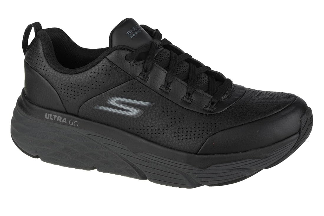 Skechers Men's Max Cushioning Elite Lucid-Premium Leather Walking & Running Shoe Sneaker 10 Black/Charcoal