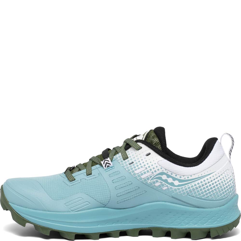 Saucony Women's Peregrine 10 ST Trail Running Shoe, Blue/White, 7