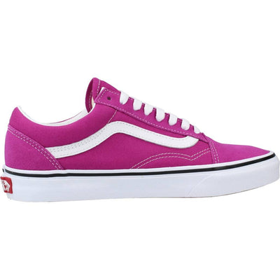 Vans Men's Old Skool Sneaker, Fuchsia Red/True White, Size 5