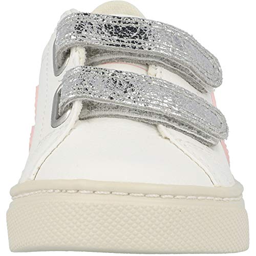 VEJA Kids Small Esplar Velcro (Toddler) Sneaker, Extra White Petale Silver, 10 US Unisex