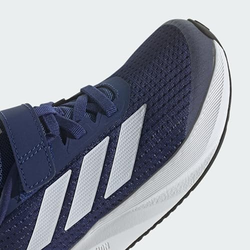 adidas Duramo SL Elastic Lace Sneaker, Victory Blue/White/Solar Red, 1.5 US Unisex Little Kid