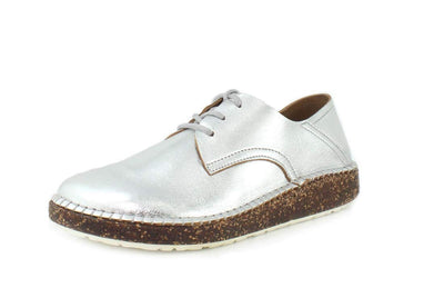 Birkenstock Womens Gary Loafer, Silver Leather, Size 38 N EU (7-7.5 N US Women)