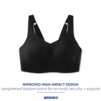 Brooks Women's Underwire Sports Bra for High Impact Running, Workouts & Sports with Maximum Support - Black - 38 E