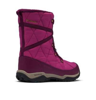 Columbia Women's Cascara Omni-Heat Snow Boot 6 Dark Fuchsia/River Blue