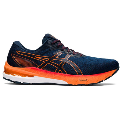 ASICS Men's GT-2000 10 Running Shoes, 12.5, MAKO Blue/Shocking Orange