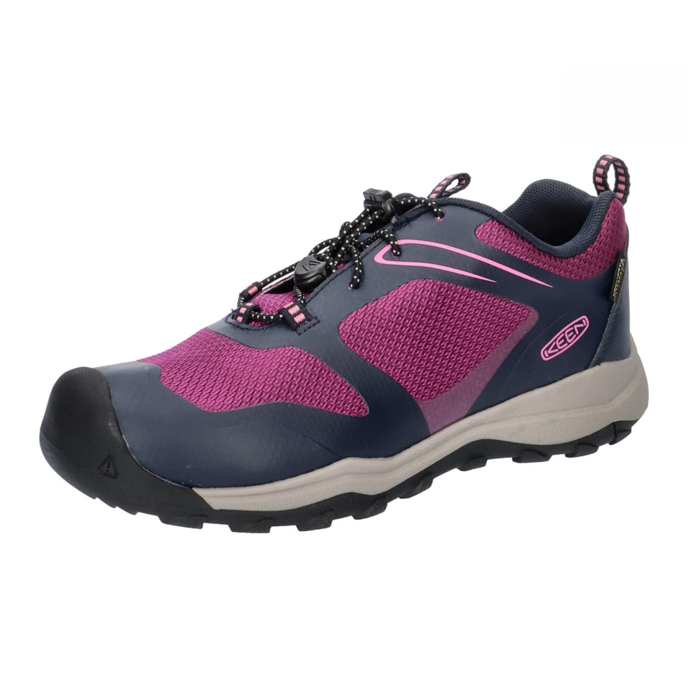 KEEN Wanduro Low Height Waterproof Easy On Durable Hiking Sneakers, Sky Captain/Charisma, 12 US Unisex Little Kid