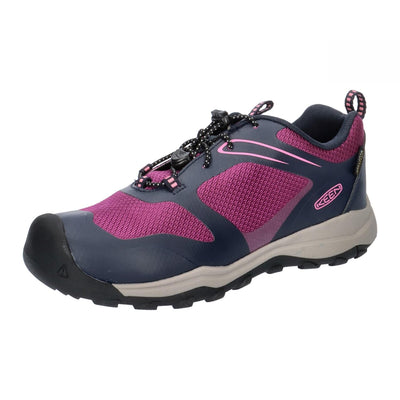 KEEN Wanduro Low Height Waterproof Easy On Durable Hiking Sneakers, Sky Captain/Charisma, 12 US Unisex Little Kid