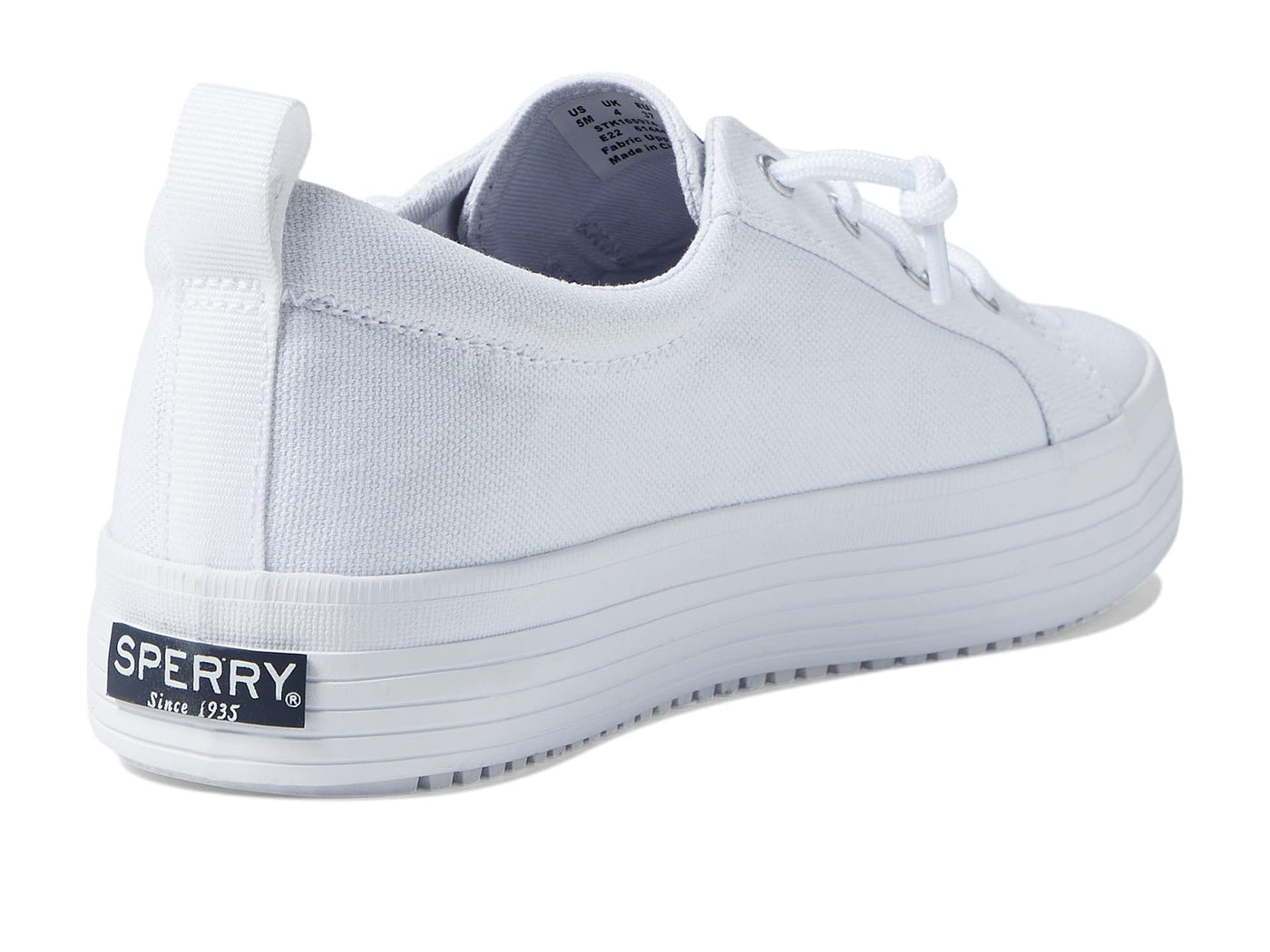 Sperry Crest Vibe Platform Sneaker, White, 4 US Unisex Big Kid