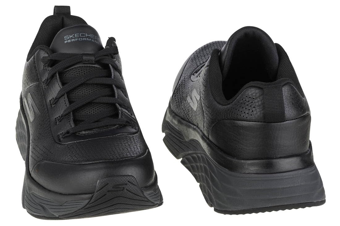 Skechers Men's Max Cushioning Elite Lucid-Premium Leather Walking & Running Shoe Sneaker 10 Black/Charcoal