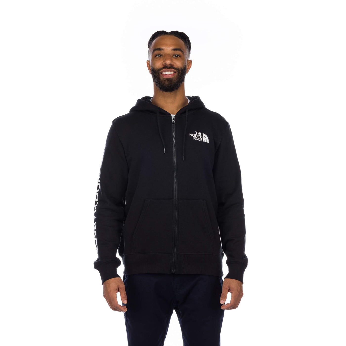 THE NORTH FACE Men's 80/20 Half Dome Full Zip, TNF Black/TNF White, X-Large