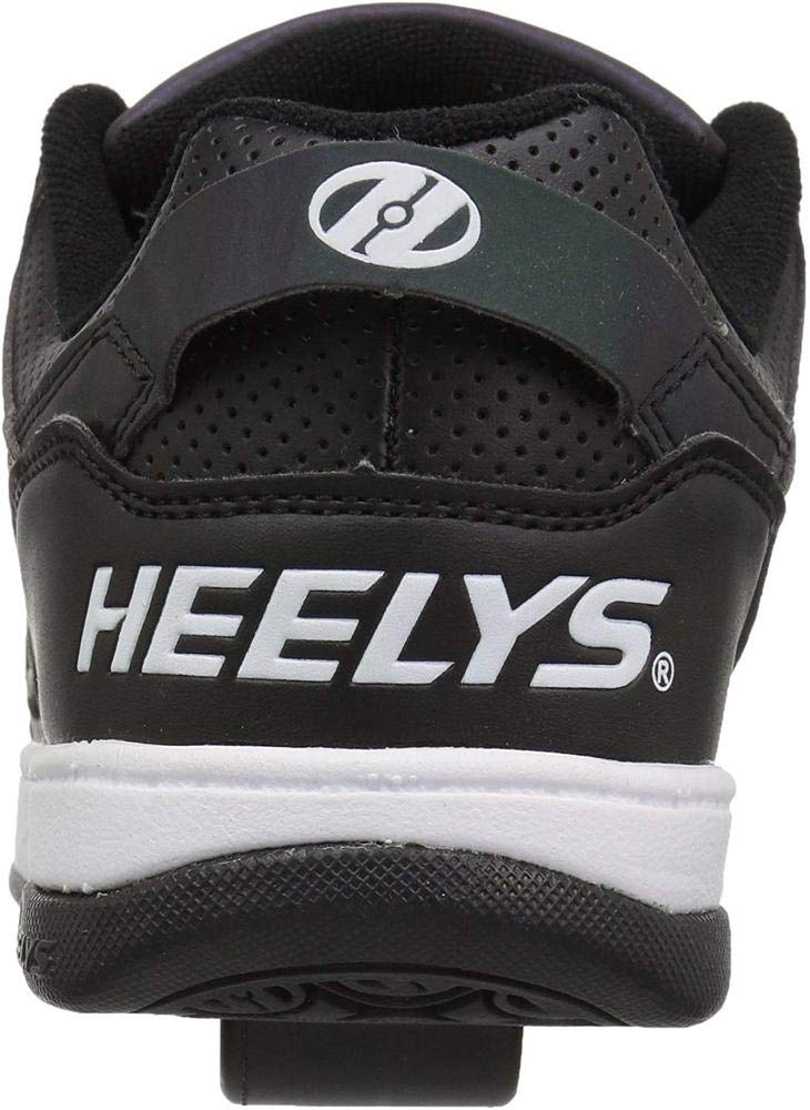 Heelys Kids Voyager Shoes, Black Reflective/Black, 4 M