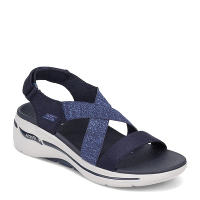 Skechers Go Walk Arch Fit Cross Band Quarter Strap Navy 11 B (M)