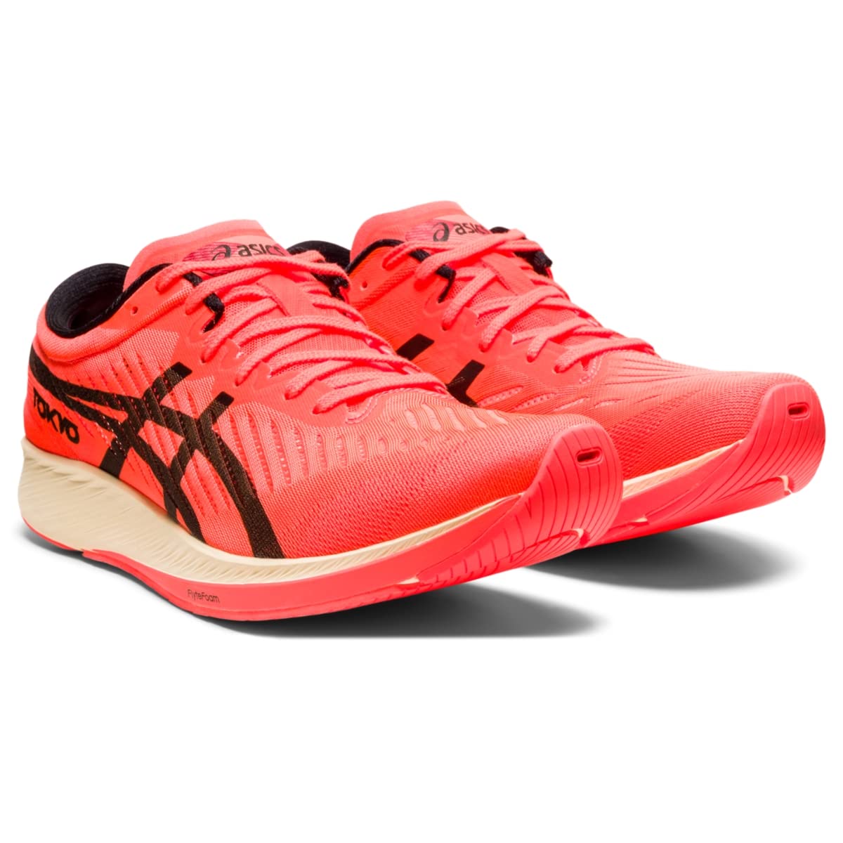 ASICS Women's Metaracer Tokyo Running Shoes, 9, Sunrise RED/Black