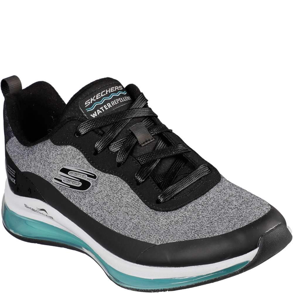 Skechers Women's Skech-Air Element Liquid Ocean Fashion Sneakers Grey/Black 9.5