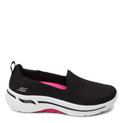 Skechers Women's Go Walk Arch Fit Grateful 8 Wide Black/Hot Pink