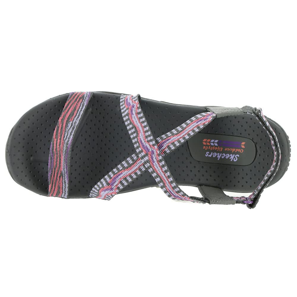 Skechers USA Reggae Sandal 163303 Womens Sandal 10 BM US GreyPurple