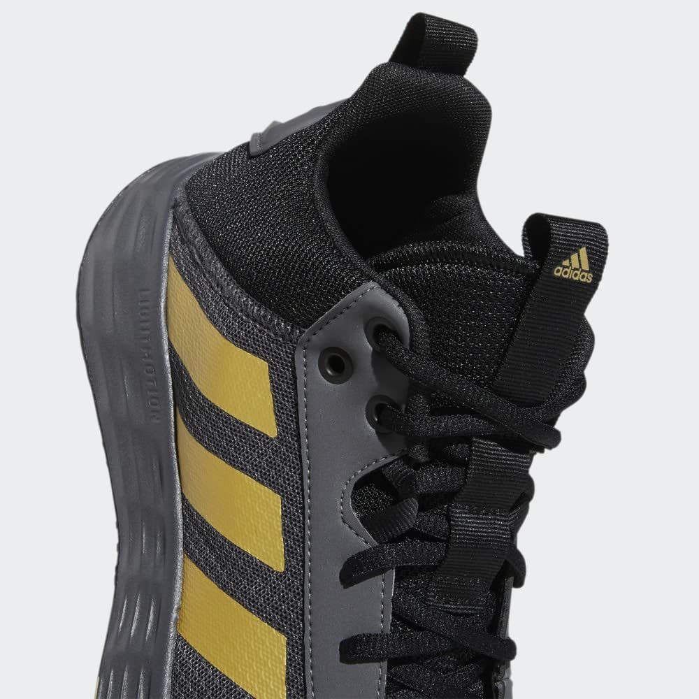 adidas Men's Ownthegame Basketball Shoe 10 Grey Five/Matte Gold/Core Black