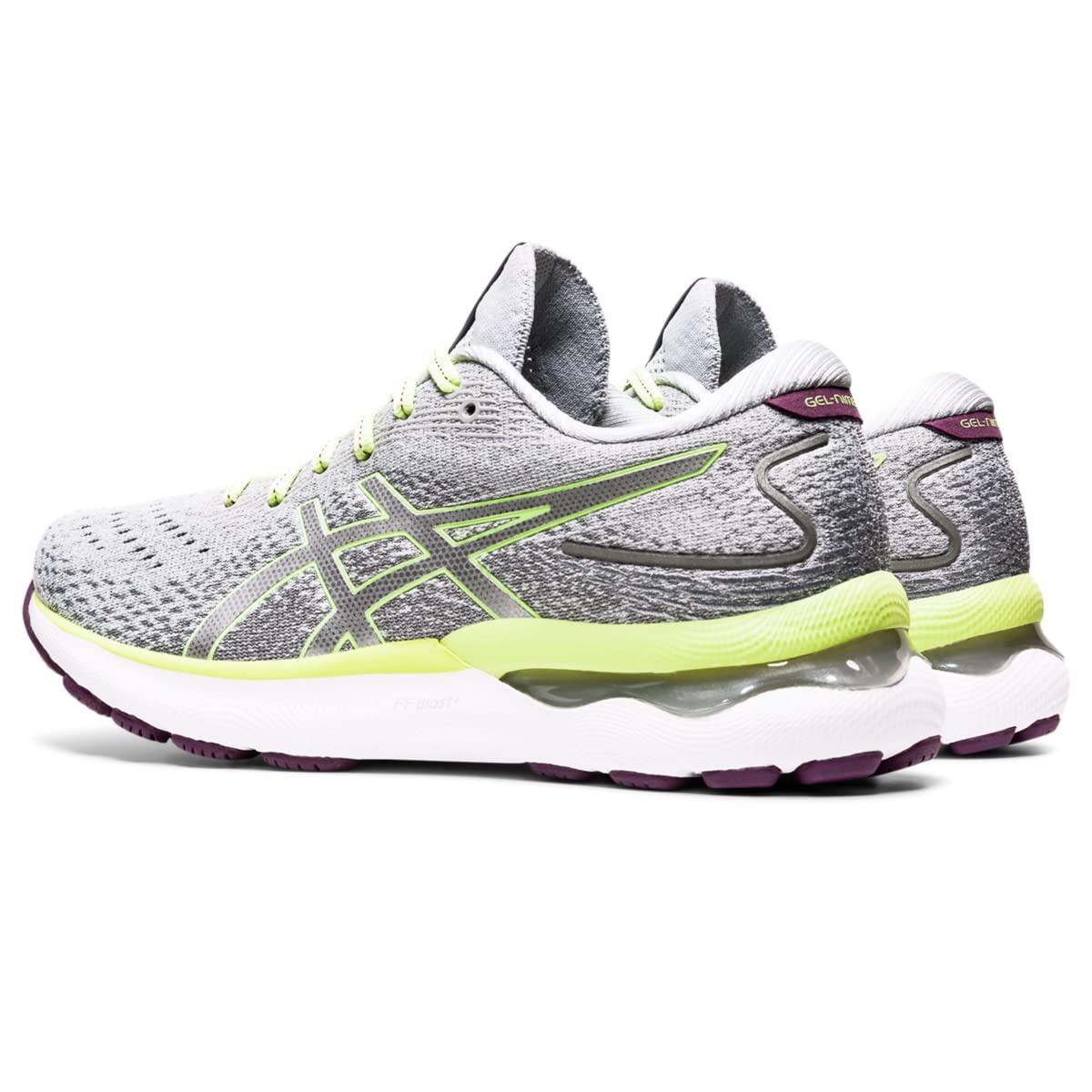 ASICS Gel-Nimbus® 24 Piedmont Grey/Lime Green 6.5 D - Wide