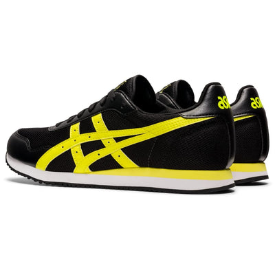 ASICS Men's TIGER RUNNER Shoes, 8, BLACK/SOUR YUZU