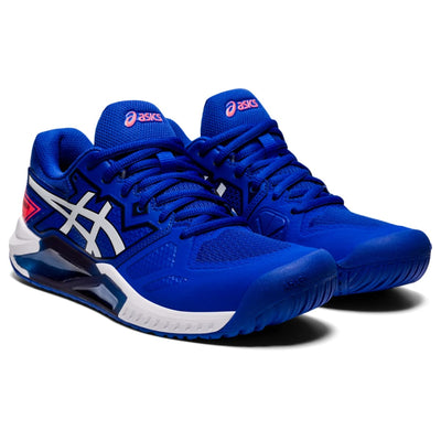 ASICS Women's Gel-Challenger 13 Tennis Shoes, 5, Lapis Lazuli Blue/White