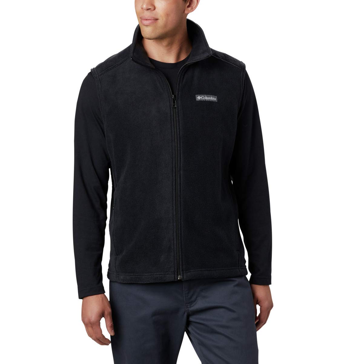 Columbia Mens Steens Mountain Fleece Vest, Black, X-Large