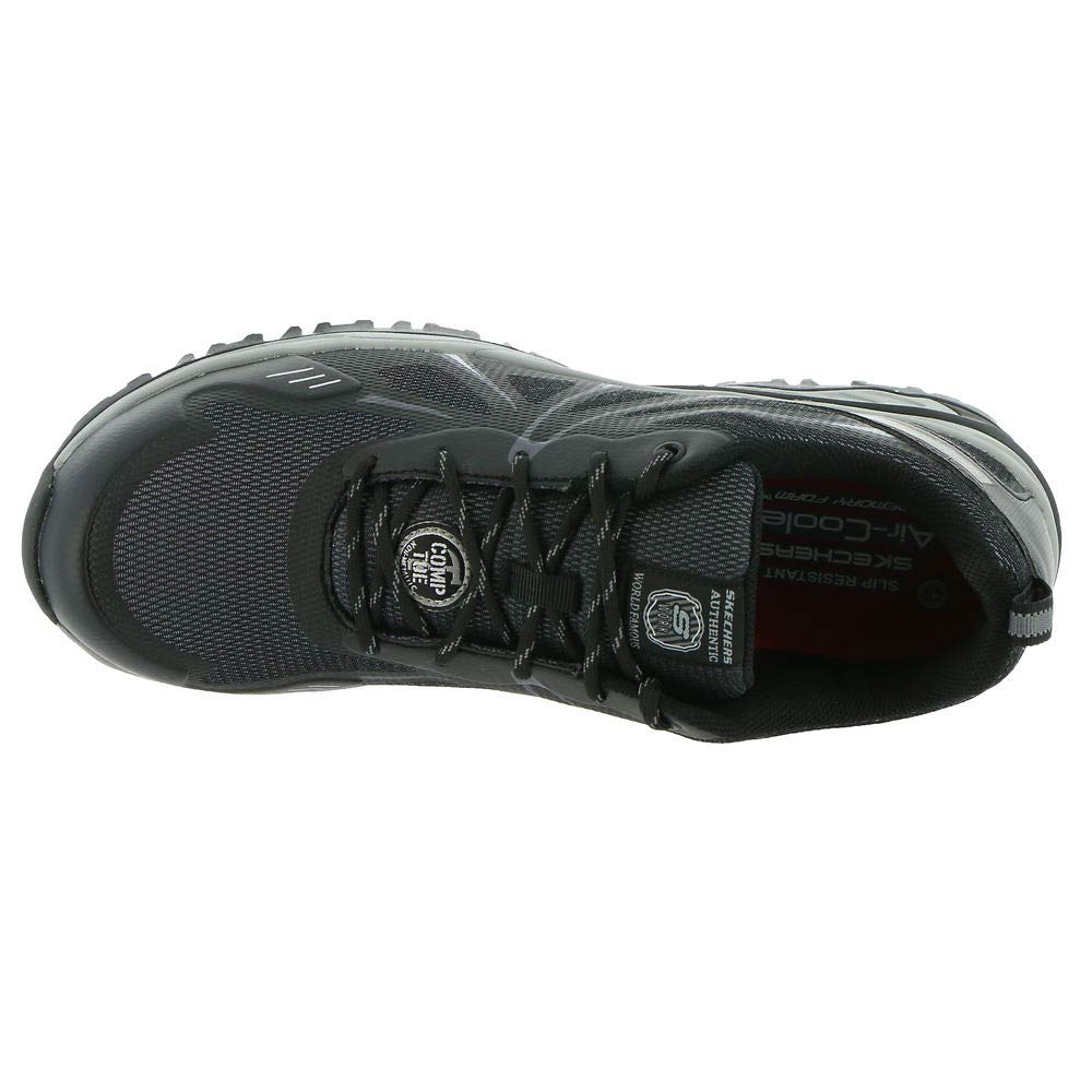 Skechers Azbar Comp Toe Black/Gray 10.5 D (M)