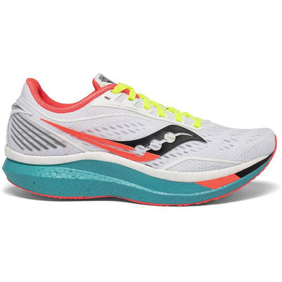 Saucony Women's Endorphin Speed, White/Multi, 11 Medium