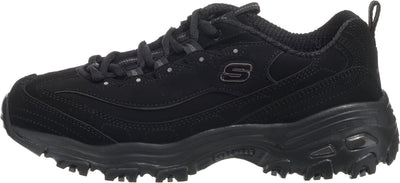 Skechers Women's D'Lites-Play on Fashion Sneaker 6.5 Black