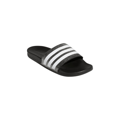 adidas Adilette Comfort Slides Sandal, Core Black/White/Core Black, 4 US Unisex Big Kid