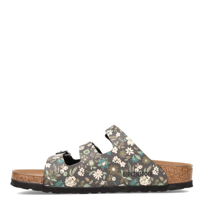 Birkenstock Florida Vegan Flower Teal Birko-flor N 37 N EU 6-6.5