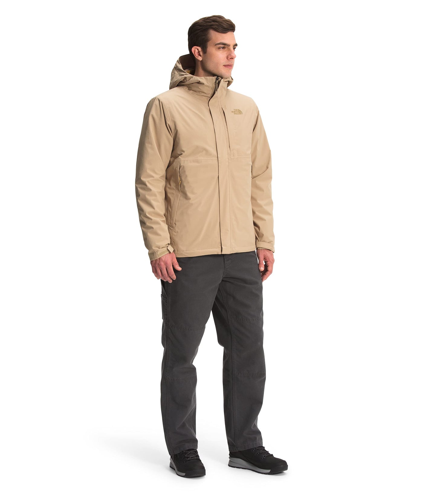 THE NORTH FACE Men's Carto Triclimate Waterproof Jacket, Kelp Tan/Utility Brown, XX-Large