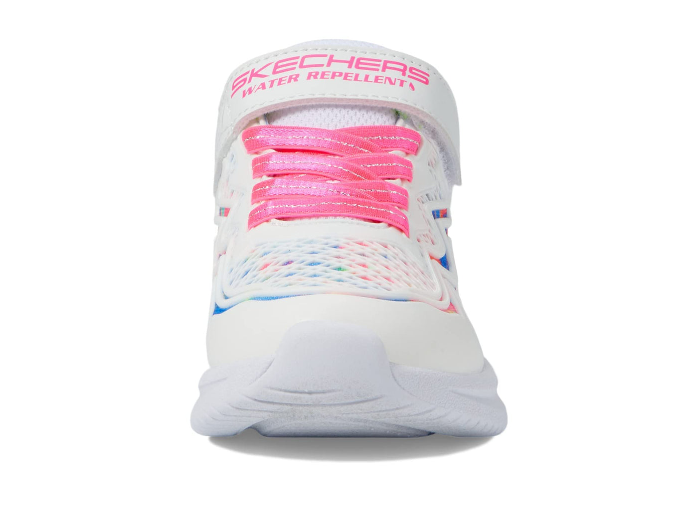 Skechers Kids Girls Jumpsters-Hydro Swirl Sneaker, White/Multi, 10.5 Little Kid