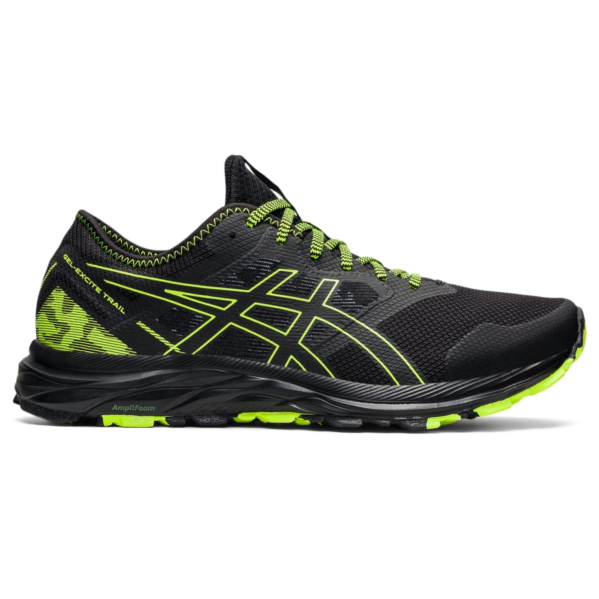 ASICS Men's Gel-Excite Trail Running Shoes, 14, Black/Hazard Green