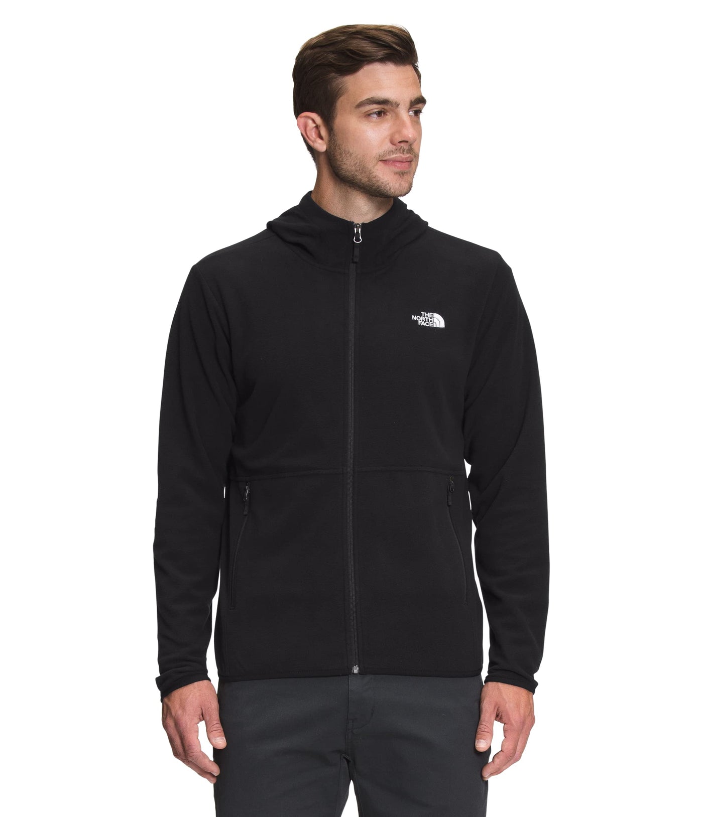 The North Face Men's TKA Glacier Full Zip Hoodie, TNF Black, M