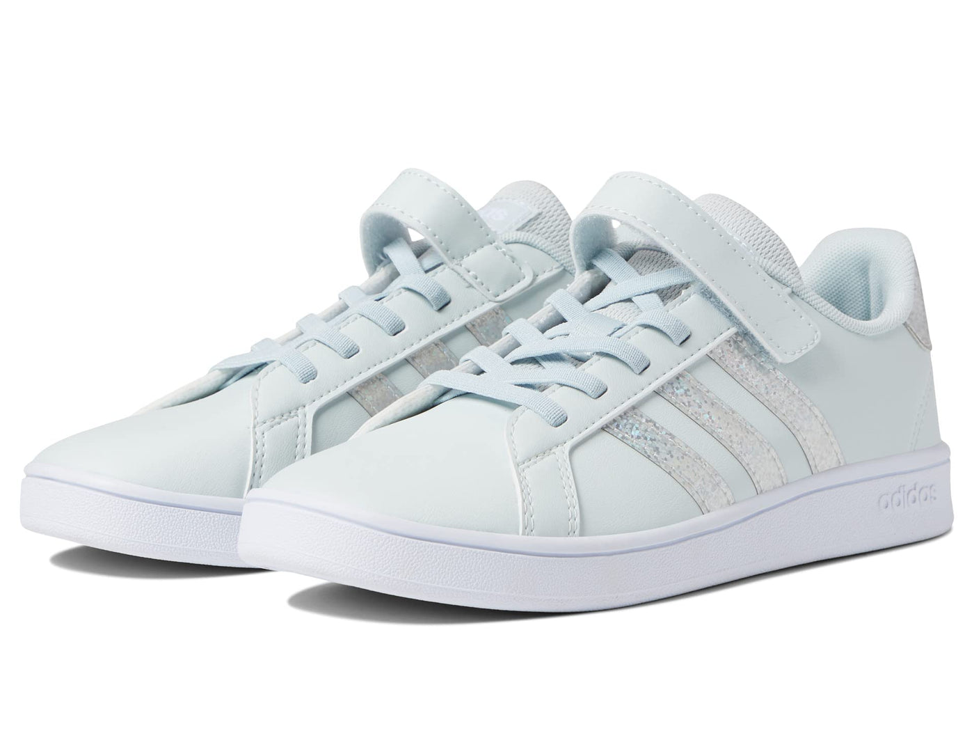 adidas Girl's Grand Court (Little Kid) Blue Tint/Blue Tint/White 12.5 Little Kid M