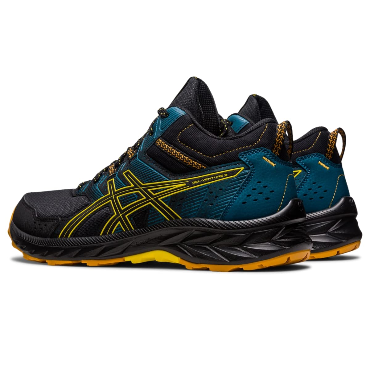 ASICS Men's Gel-Venture 9 Mid Top Running Shoes, 7, Black/Golden Yellow